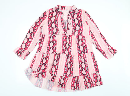Preworn Womens Pink Animal Print  Trapeze & Swing  Size 10