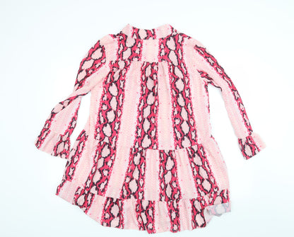 Preworn Womens Pink Animal Print  Trapeze & Swing  Size 10