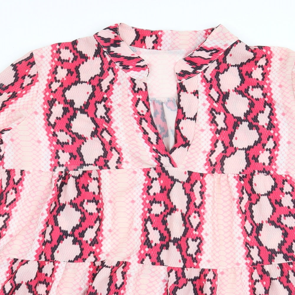 Preworn Womens Pink Animal Print  Trapeze & Swing  Size 10