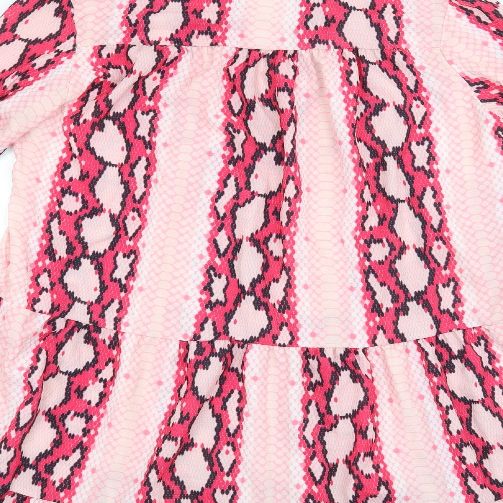 Preworn Womens Pink Animal Print  Trapeze & Swing  Size 10