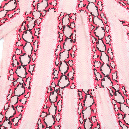 Preworn Womens Pink Animal Print  Trapeze & Swing  Size 10