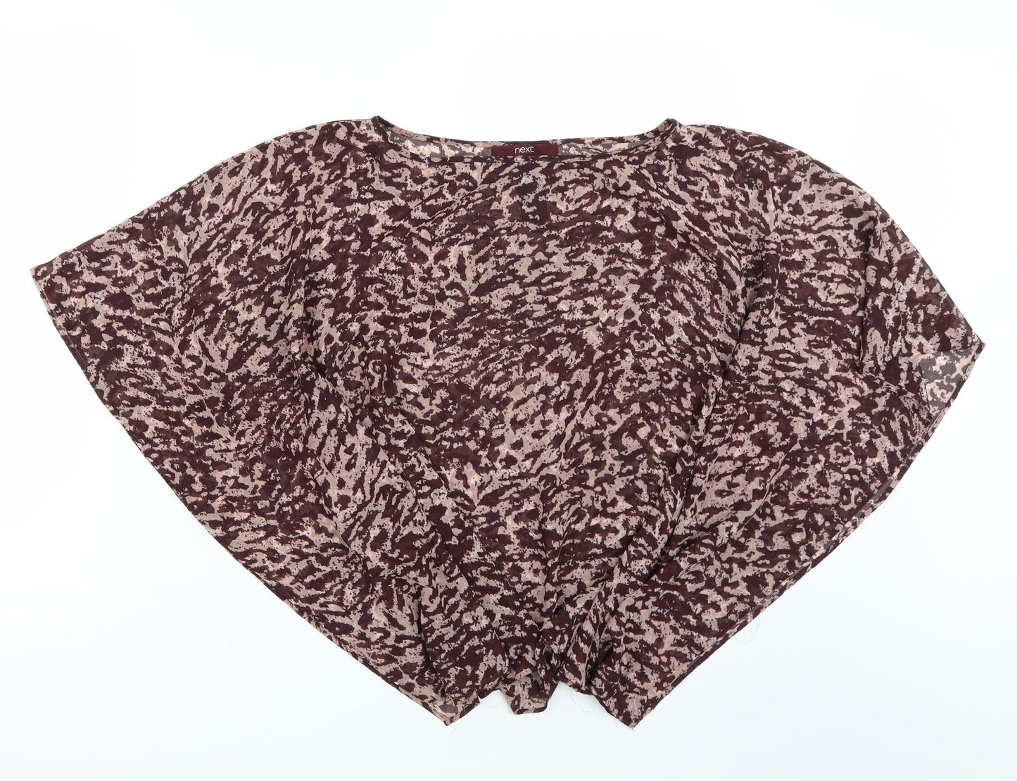 Womens UK Size 10 NEXT Brown Basic Blouse