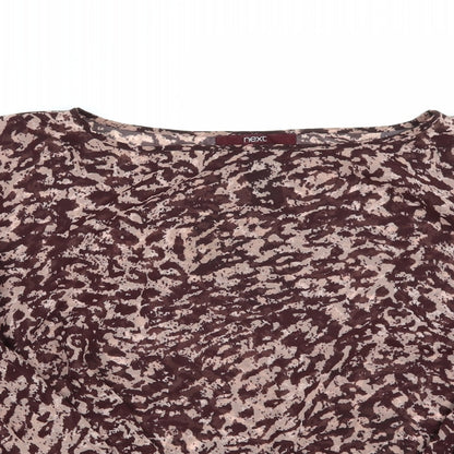 Womens UK Size 10 NEXT Brown Basic Blouse