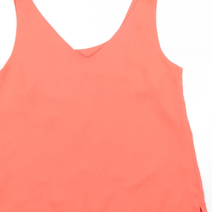 Womens UK Size 10 Wallis Orange Basic Tank