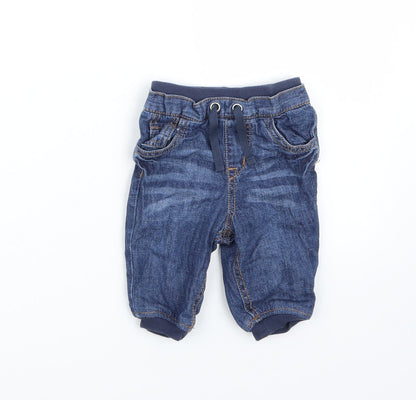 F&F Boys Blue   Cargo Jeans Size 3-6 Months