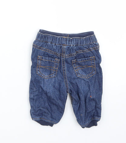 F&F Boys Blue   Cargo Jeans Size 3-6 Months
