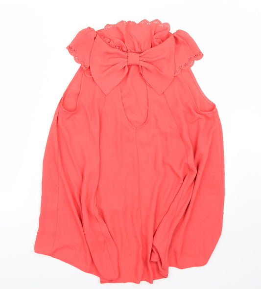 Miss Selfridge Womens Pink   Basic Blouse Size 12