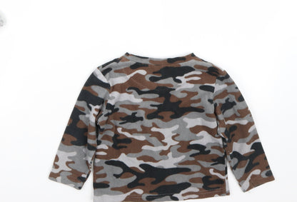 Rebel Boys Grey Camouflage  Basic T-Shirt Size 2-3 Years