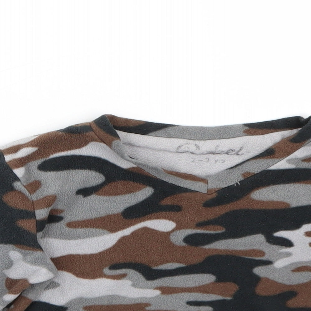 Rebel Boys Grey Camouflage  Basic T-Shirt Size 2-3 Years