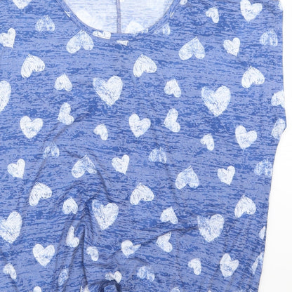 Womens UK Size M South Blue Basic T-Shirt