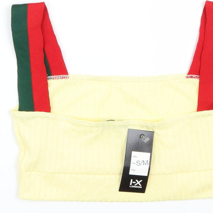 I X london Womens Yellow   Cropped Tank Size M