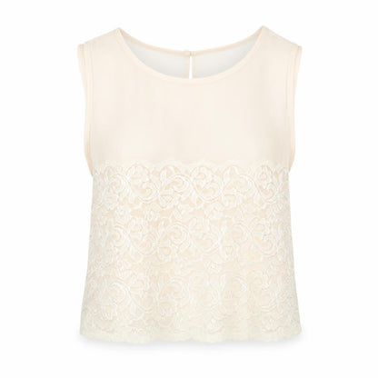 Womens UK Size 6 Topshop Beige Basic T-Shirt