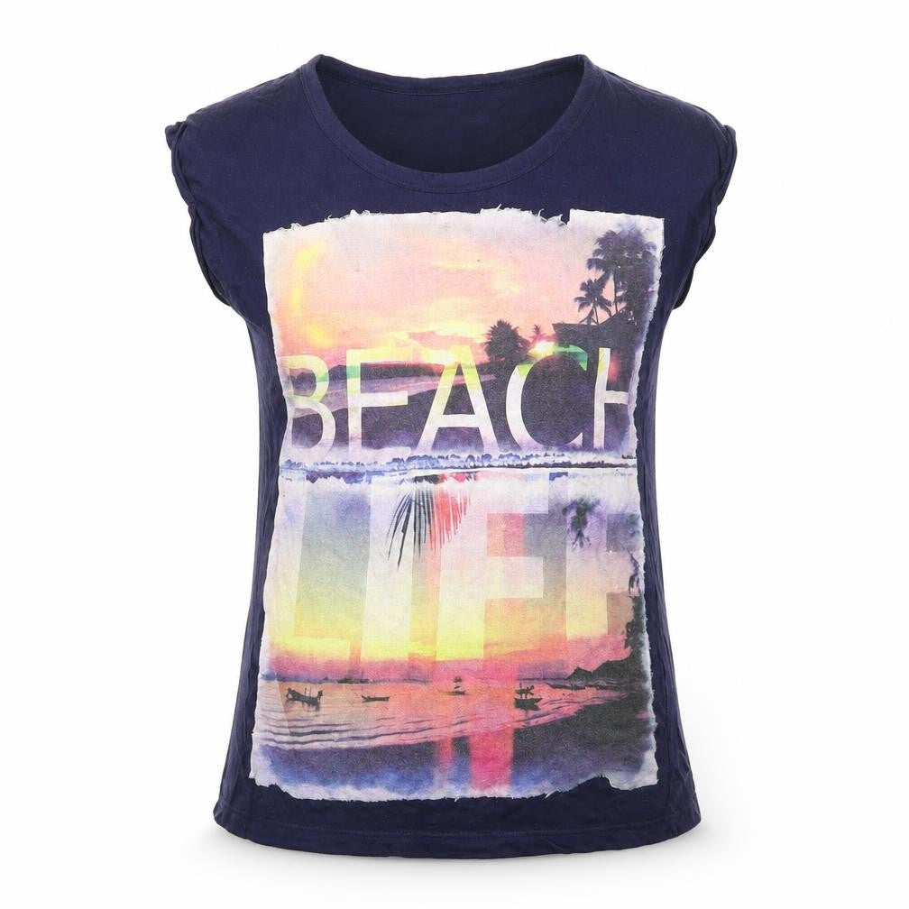 Womens UK Size 6 Primark Blue Basic Tank