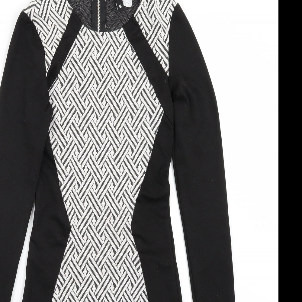 H&M Womens Black   A-Line  Size 6