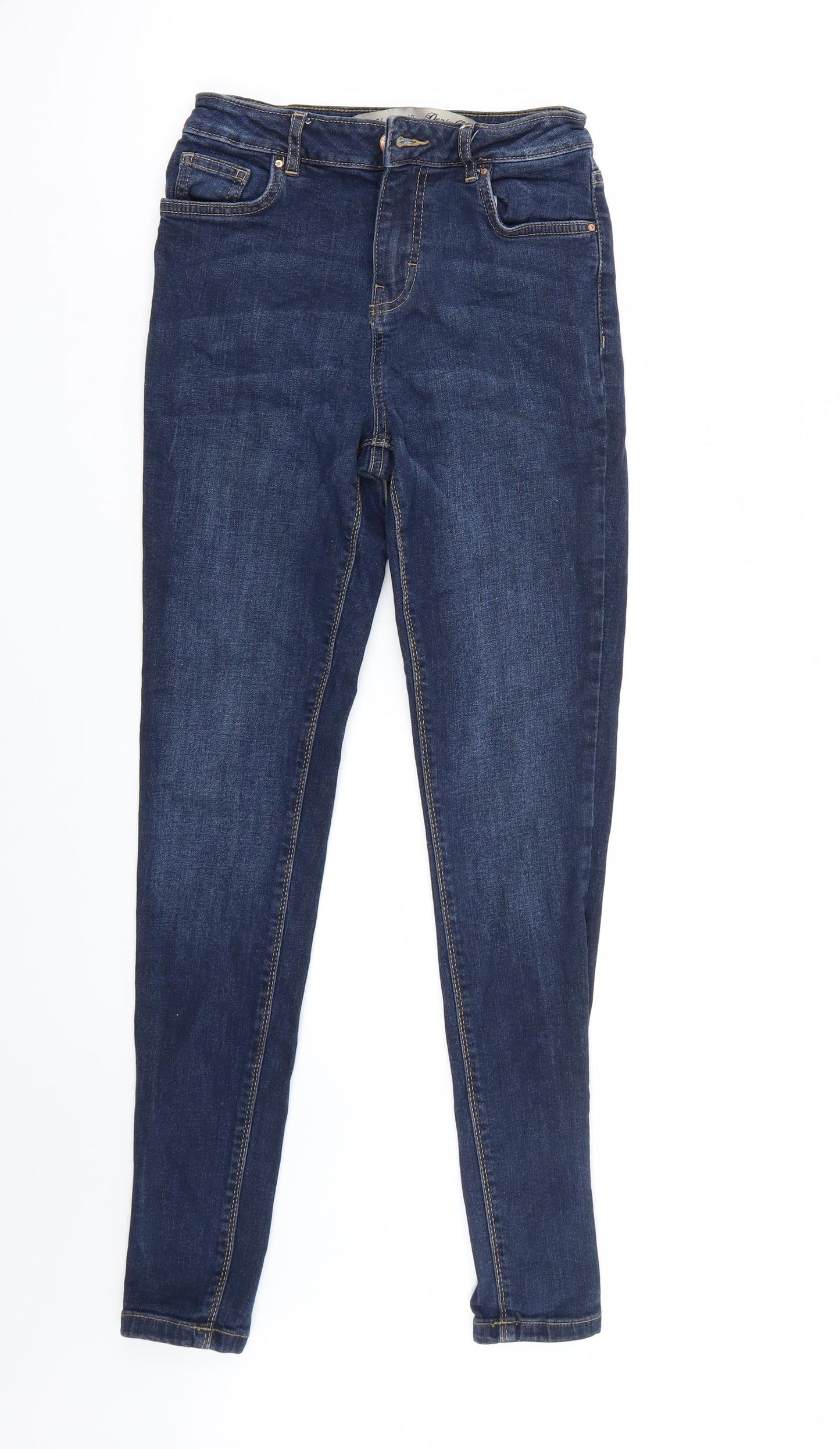 Denim & Co. Womens Blue   Skinny Jeans Size 8 L28 in