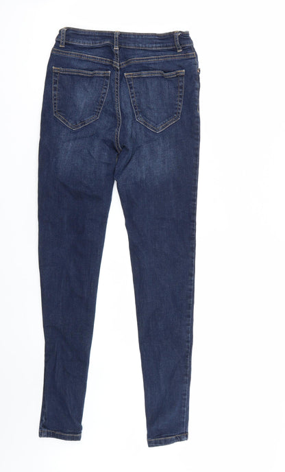 Denim & Co. Womens Blue   Skinny Jeans Size 8 L28 in