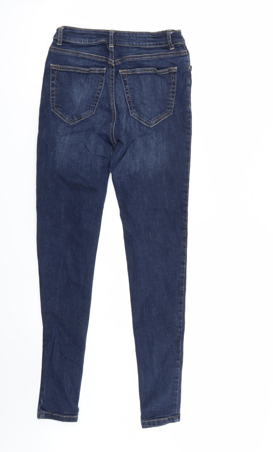 Denim & Co. Womens Blue   Skinny Jeans Size 8 L28 in