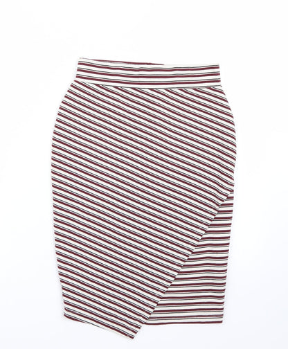 Primark Womens Purple Striped  A-Line Skirt Size 8