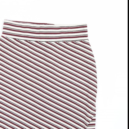 Primark Womens Purple Striped  A-Line Skirt Size 8