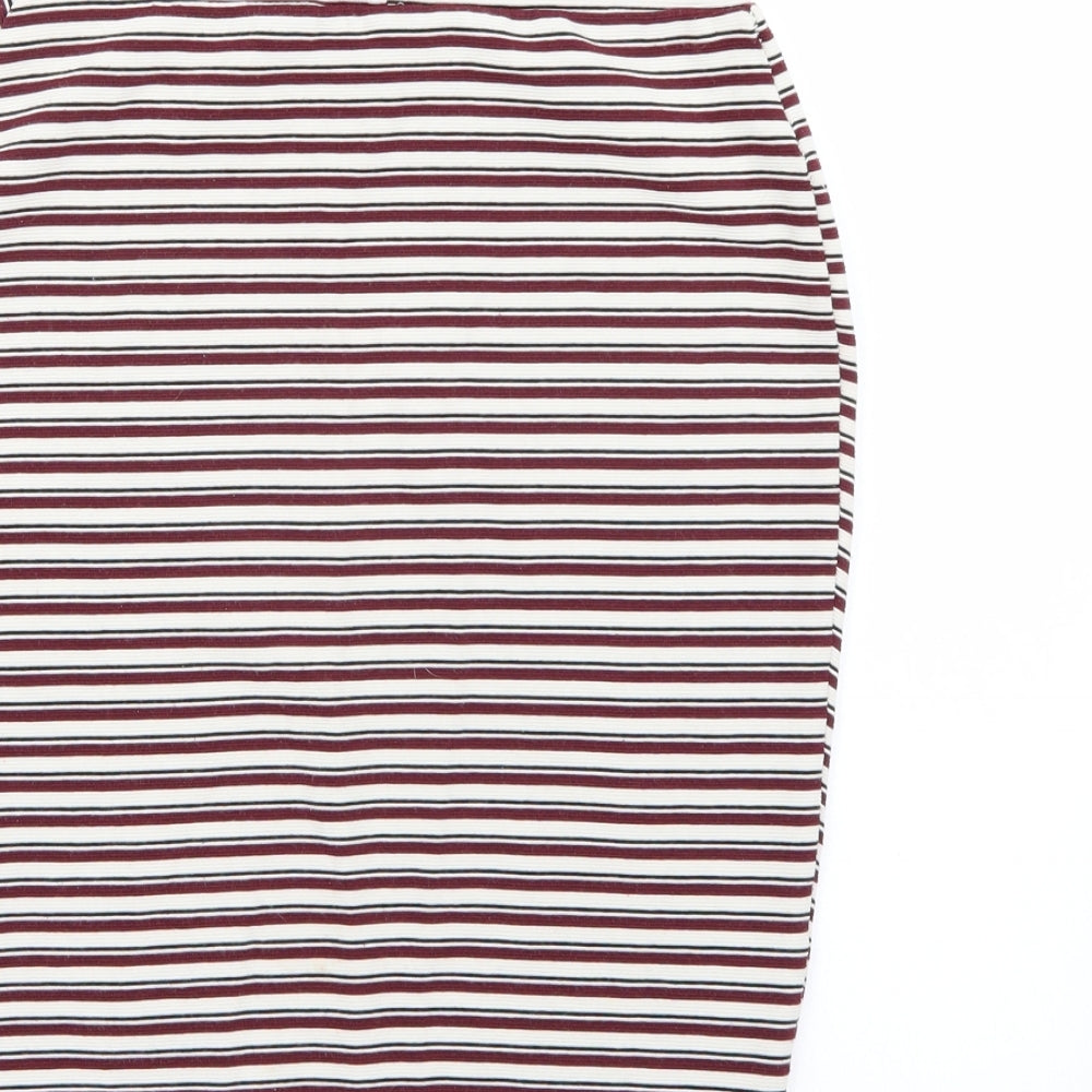 Primark Womens Purple Striped  A-Line Skirt Size 8
