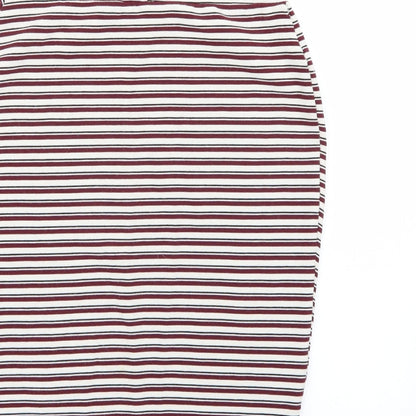 Primark Womens Purple Striped  A-Line Skirt Size 8