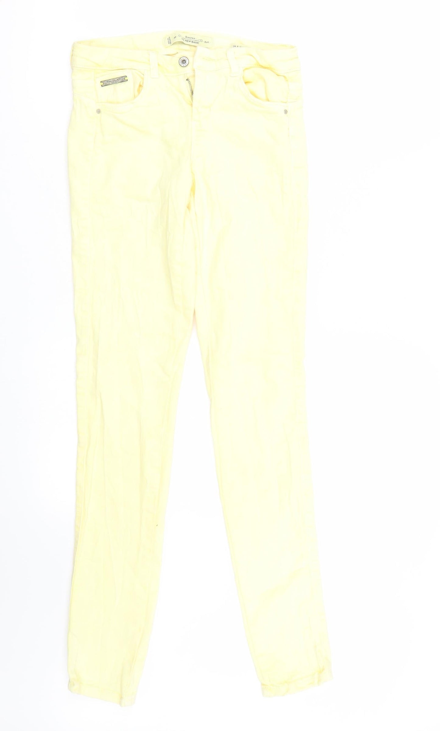 Bershka Womens Yellow   Skinny Jeans Size 34 L31 in