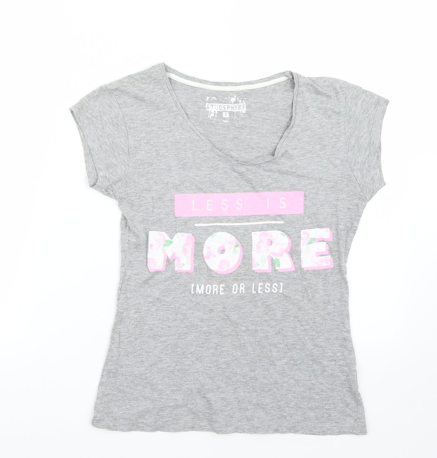 Primark Womens Grey   Basic T-Shirt Size 8