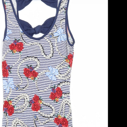 Womens UK Size 8 Newlook Blue Basic T-Shirt