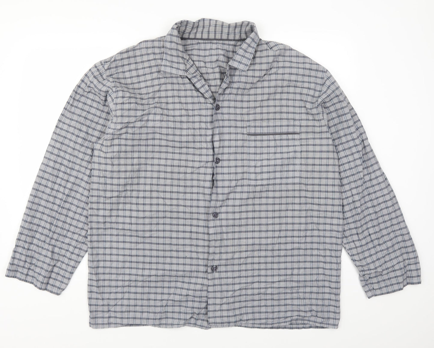 Mens UK Size XL Preworn Grey  Button-Up Long Sleeve Casual Shirt