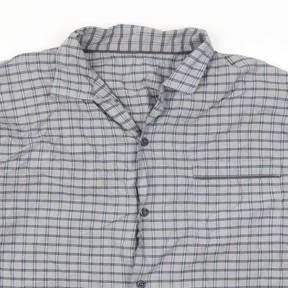 Mens UK Size XL Preworn Grey  Button-Up Long Sleeve Casual Shirt
