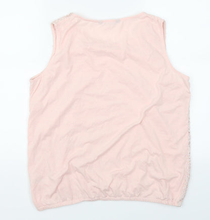 Womens UK Size 16 Bonmarché Pink Basic Tank