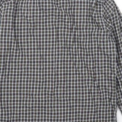 F&F Mens Grey Check Damask  Button-Up Size L  - Yellow and Red Check