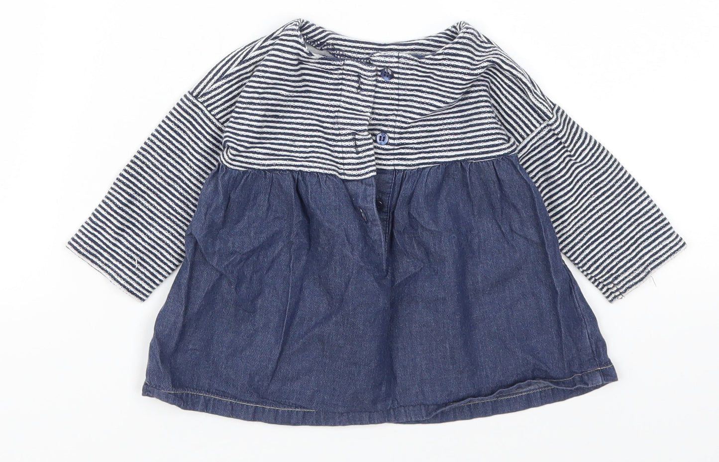 NEXT Girls Blue Striped  A-Line  Size 3-6 Months  - Cat