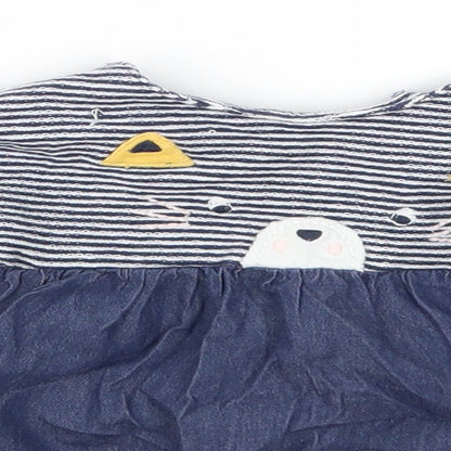 NEXT Girls Blue Striped  A-Line  Size 3-6 Months  - Cat