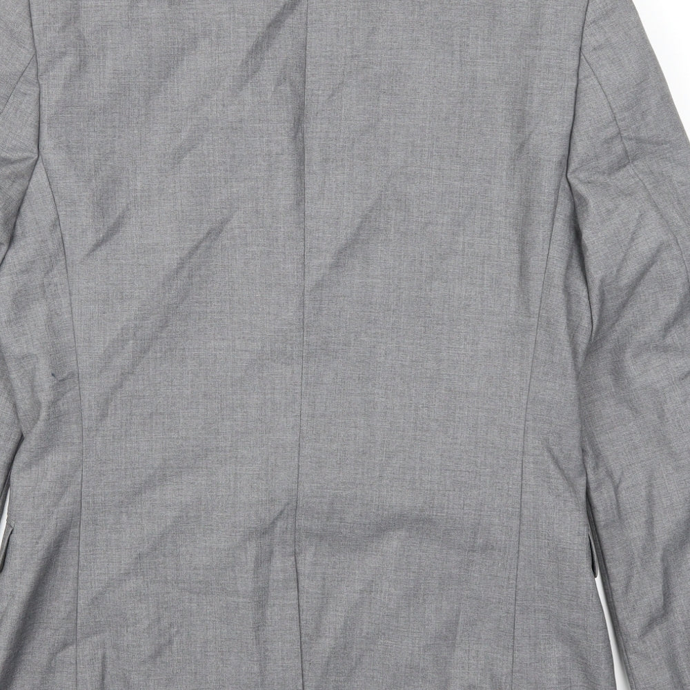 Mens UK Size 38 Topman Regular Grey Suit Jacket