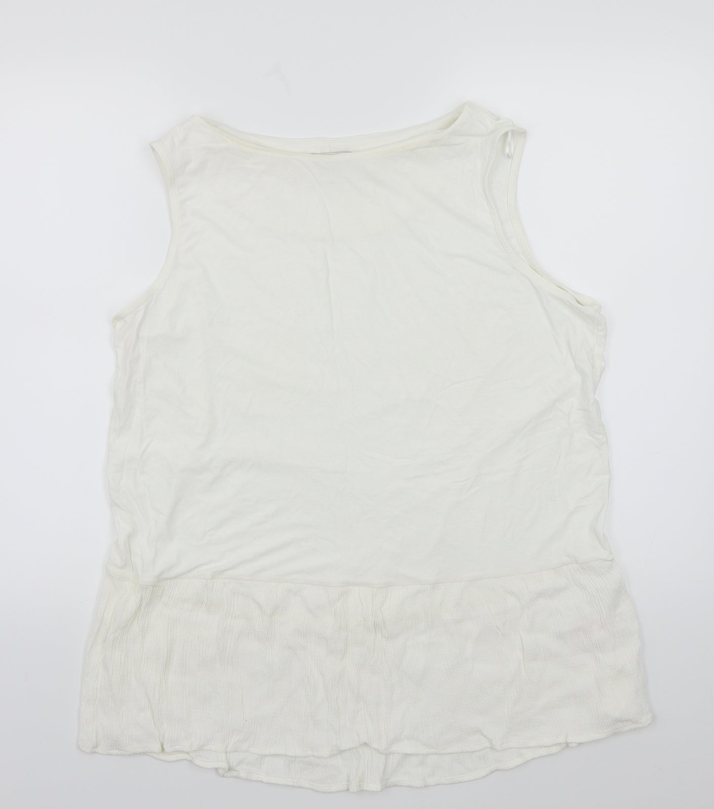 F&F Womens White  Jersey Basic Blouse Size 20