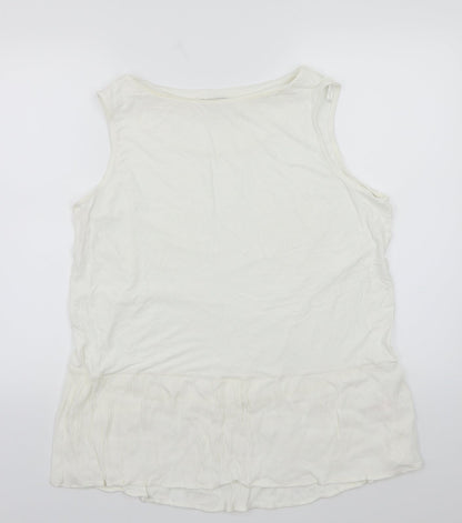 F&F Womens White  Jersey Basic Blouse Size 20