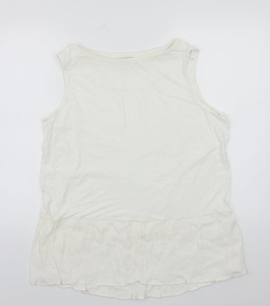 F&F Womens White  Jersey Basic Blouse Size 20