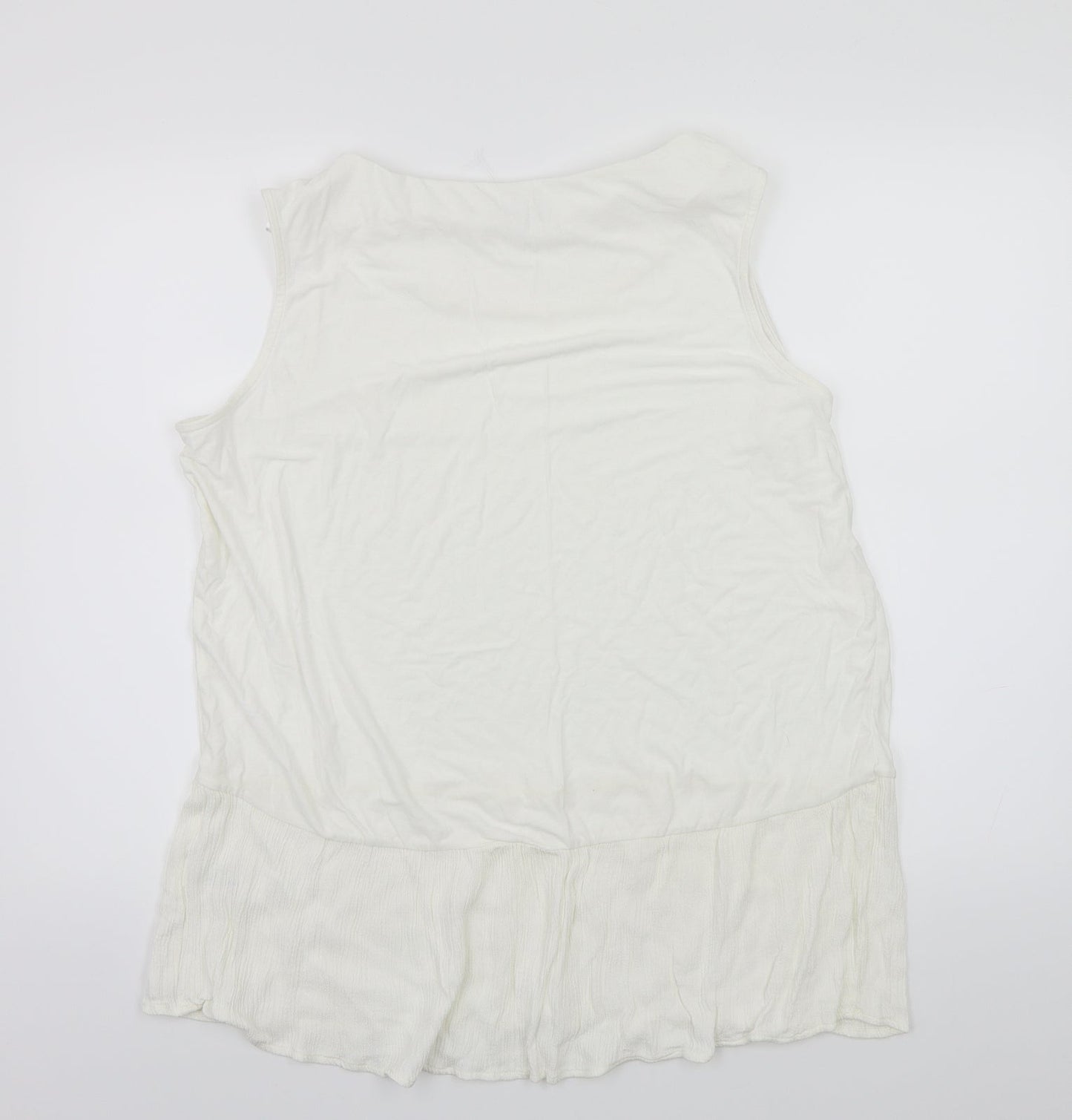 F&F Womens White  Jersey Basic Blouse Size 20