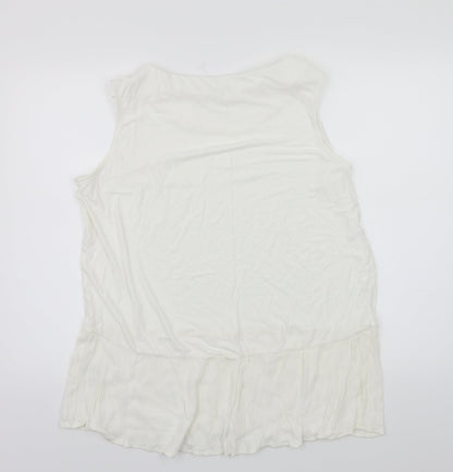 F&F Womens White  Jersey Basic Blouse Size 20