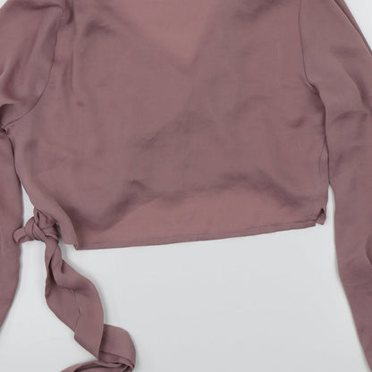 Womens UK Size S Love & Other Things Pink Cropped Blouse