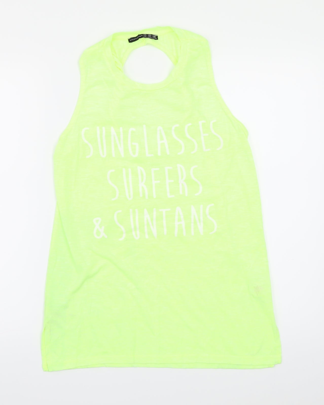 Atmosphere Womens Yellow  Jersey Basic T-Shirt Size 6