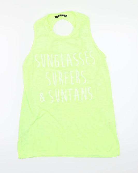 Atmosphere Womens Yellow  Jersey Basic T-Shirt Size 6