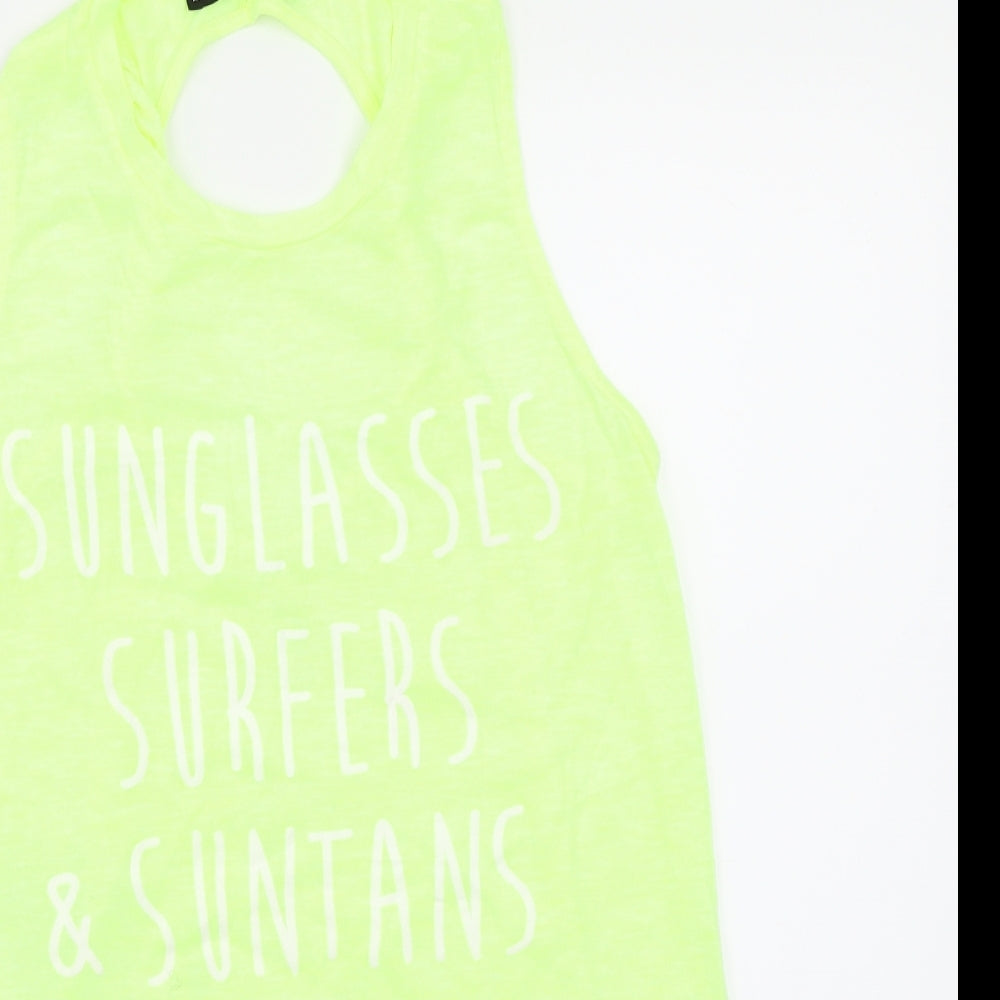 Atmosphere Womens Yellow  Jersey Basic T-Shirt Size 6