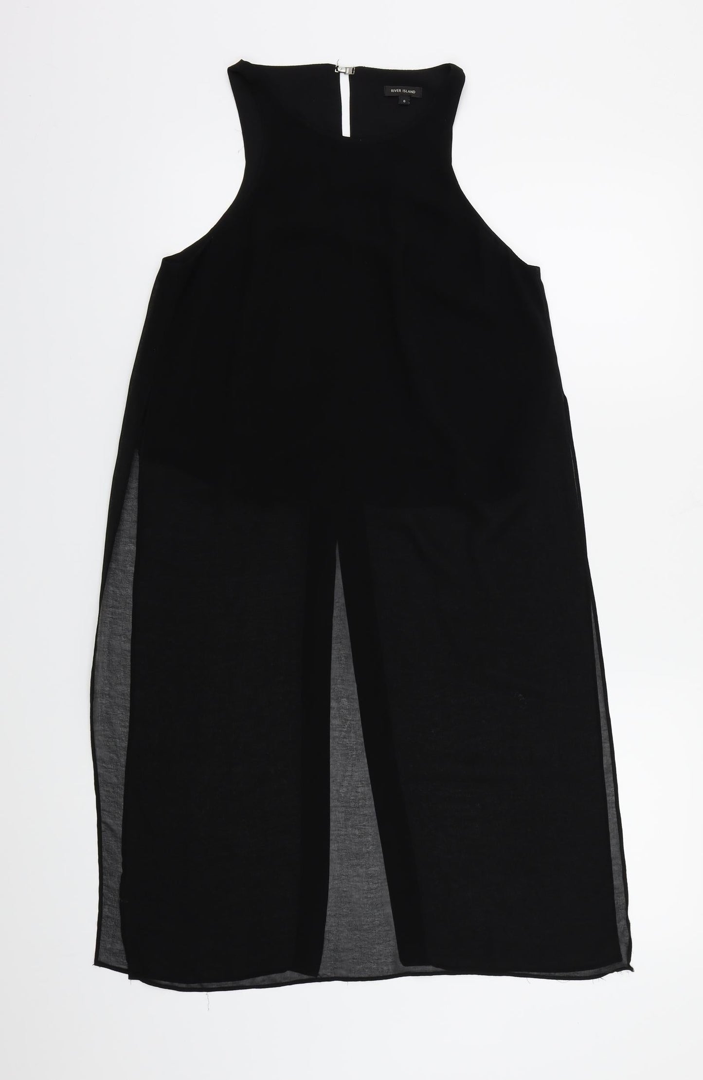 Womens UK Size 6 River Island Black Basic Blouse