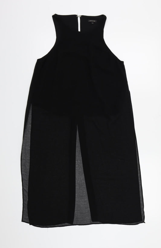 Womens UK Size 6 River Island Black Basic Blouse