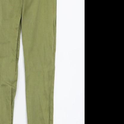 Bullhead Denim Co. Girls Green  Denim Skinny Jeans Size 10-11 Years - Distressed