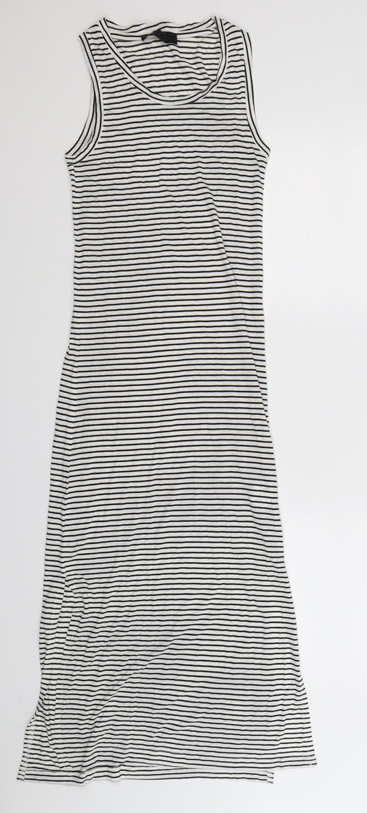 Atmosphere Womens White Striped  Tank Dress  Size 4