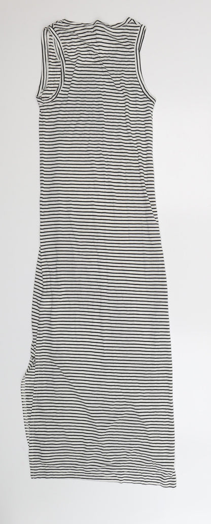 Atmosphere Womens White Striped  Tank Dress  Size 4