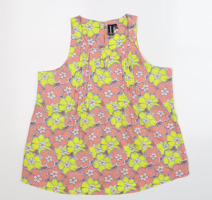 Izabel Womens Multicoloured Floral  Basic Tank Size 12